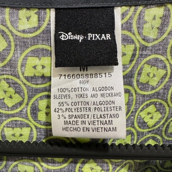 Disney Pixar Monsters Inc Licensed Womens Size M Pediatric V-neck Scrubs Top NEW - Picture 8 of 9